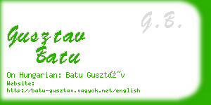 gusztav batu business card